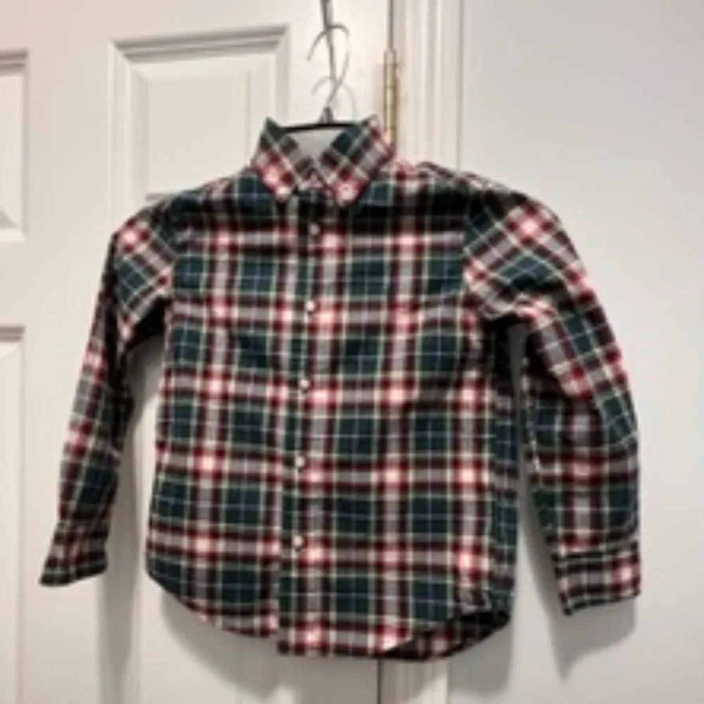Ralph Lauren size 5 plaid 100% cotton shirt